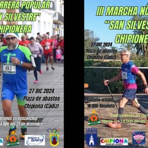 Carrera Popular y Marcha Nórdica San Silvestre de Chipiona, una fiesta del deporte con más de con medio millar de participantes