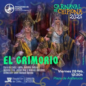 Cultura ofrece mañana una actuación del coro ‘El Grimorio’ en Chipiona a través del programa de carnaval de Diputación